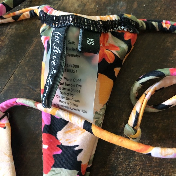 For Love and Lemons Vienna floral string bikini BOTTOM - Picture 3 of 4